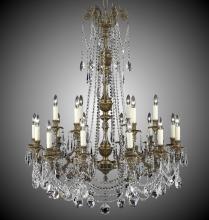  CH2058-O-01G-PI - 6+12 Light Finisterra with draping Chandelier